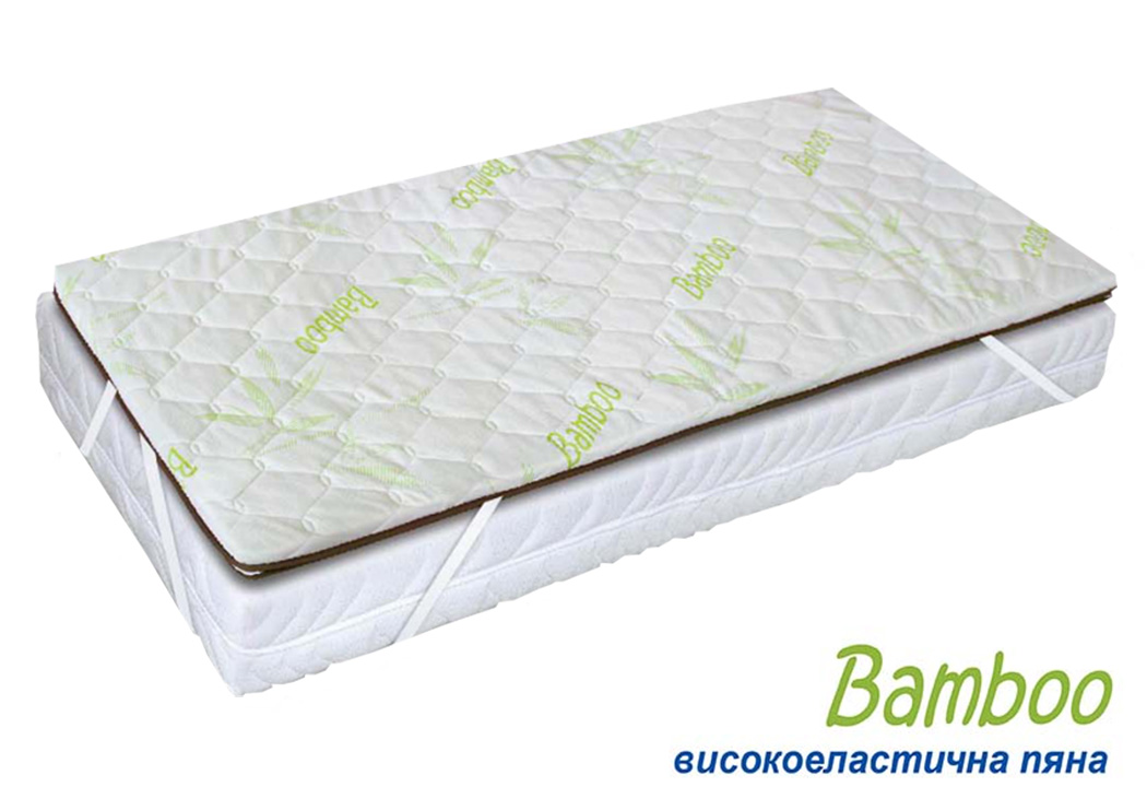 BТоп матрак Bamboo високоеластична пяна Топ матрак Bamboo високоеластична пяна - Image 1