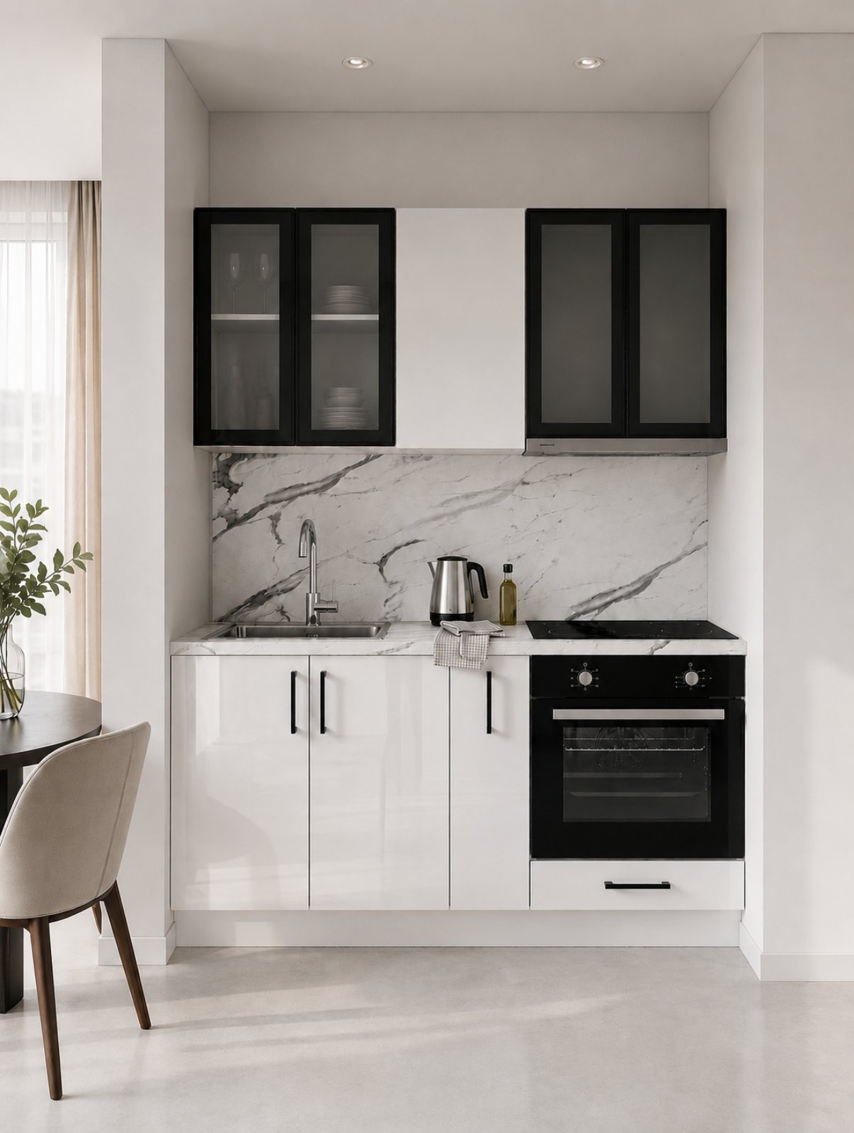 Glosmax-160-alba.jpg Кухненски комплект Глосмакс 160 - Image 1