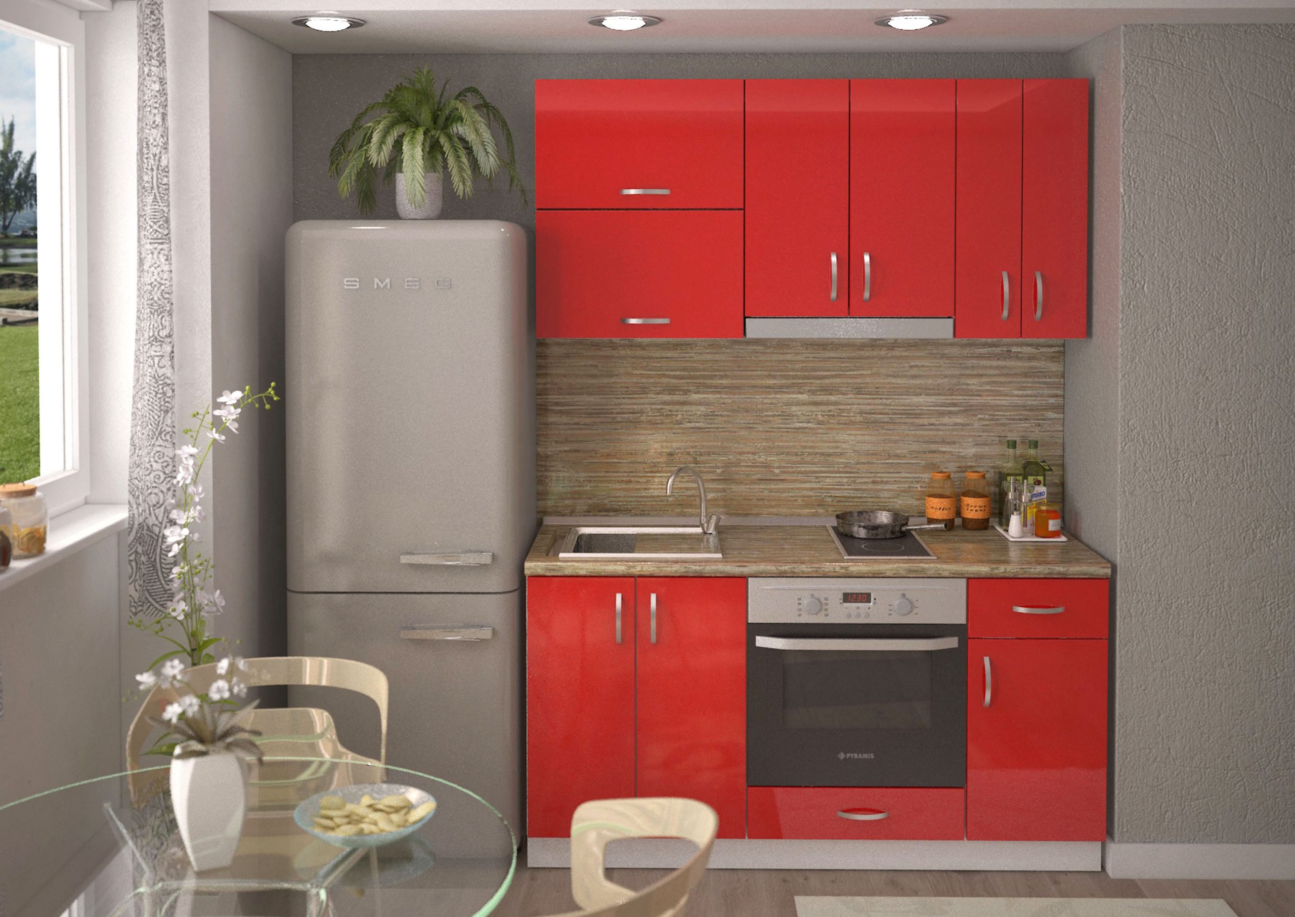Lux160.red_1050x742 Кухня Лукс 160 - Image 1