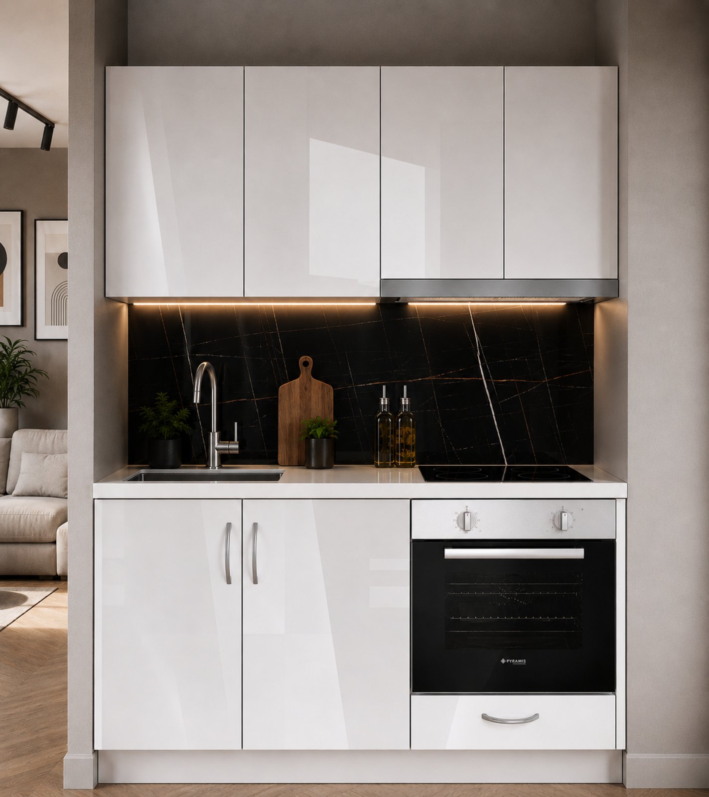 kuhnq Glosmax 120 A alba Кухненски комплект Глосмакс 120А - Image 1