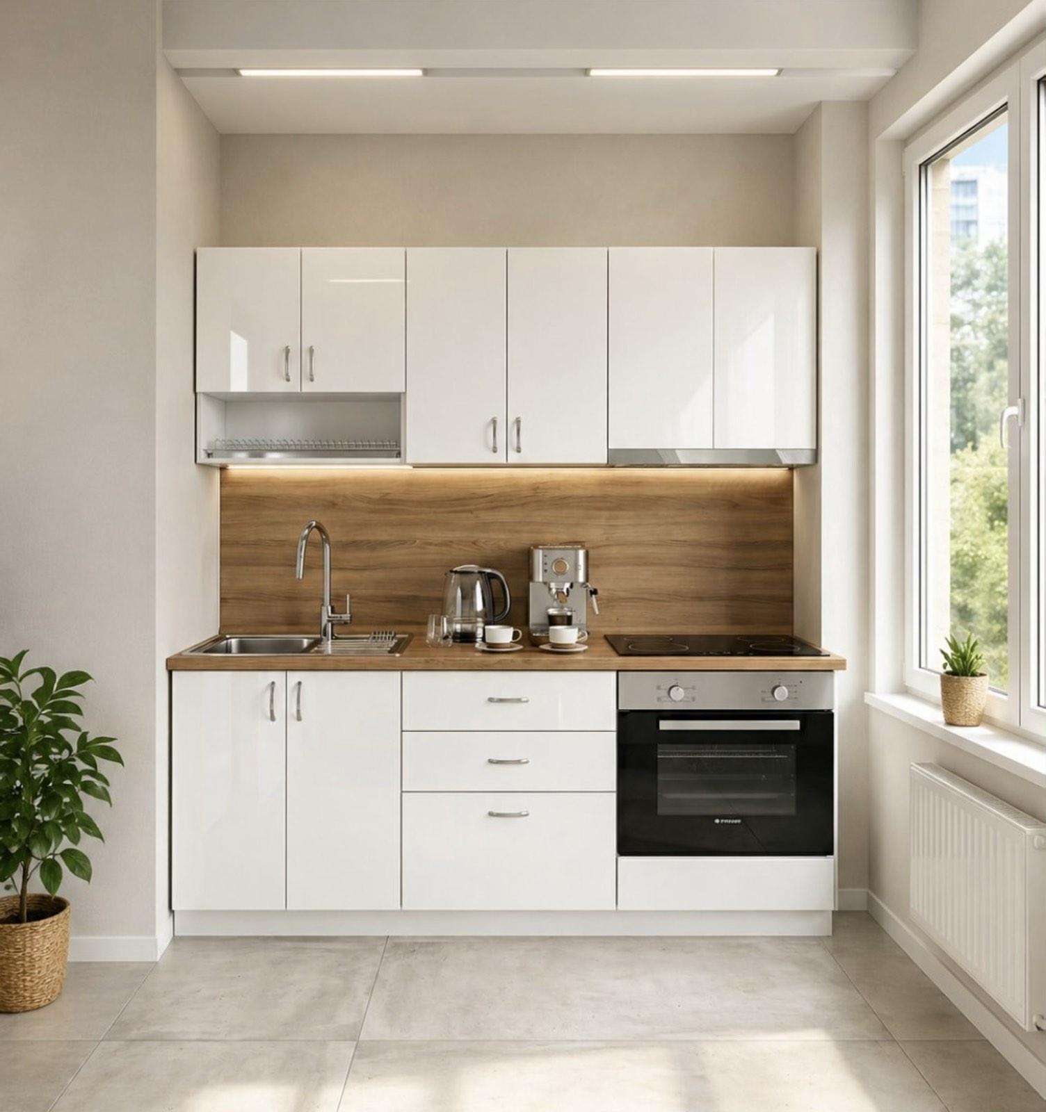 kuhnq glosmax 200 render 4 Кухненски комплект Глосмакс 200 - Image 1