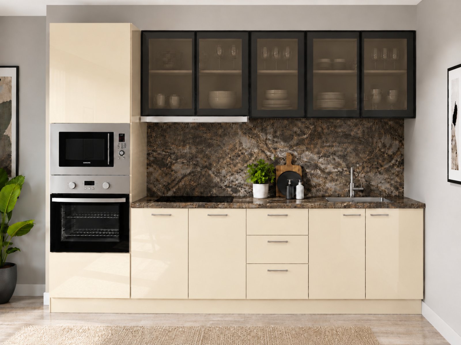 Kuhnq-Glosmax-285-aivari.jpg Кухненски комплект Глосмакс 285 - Image 1