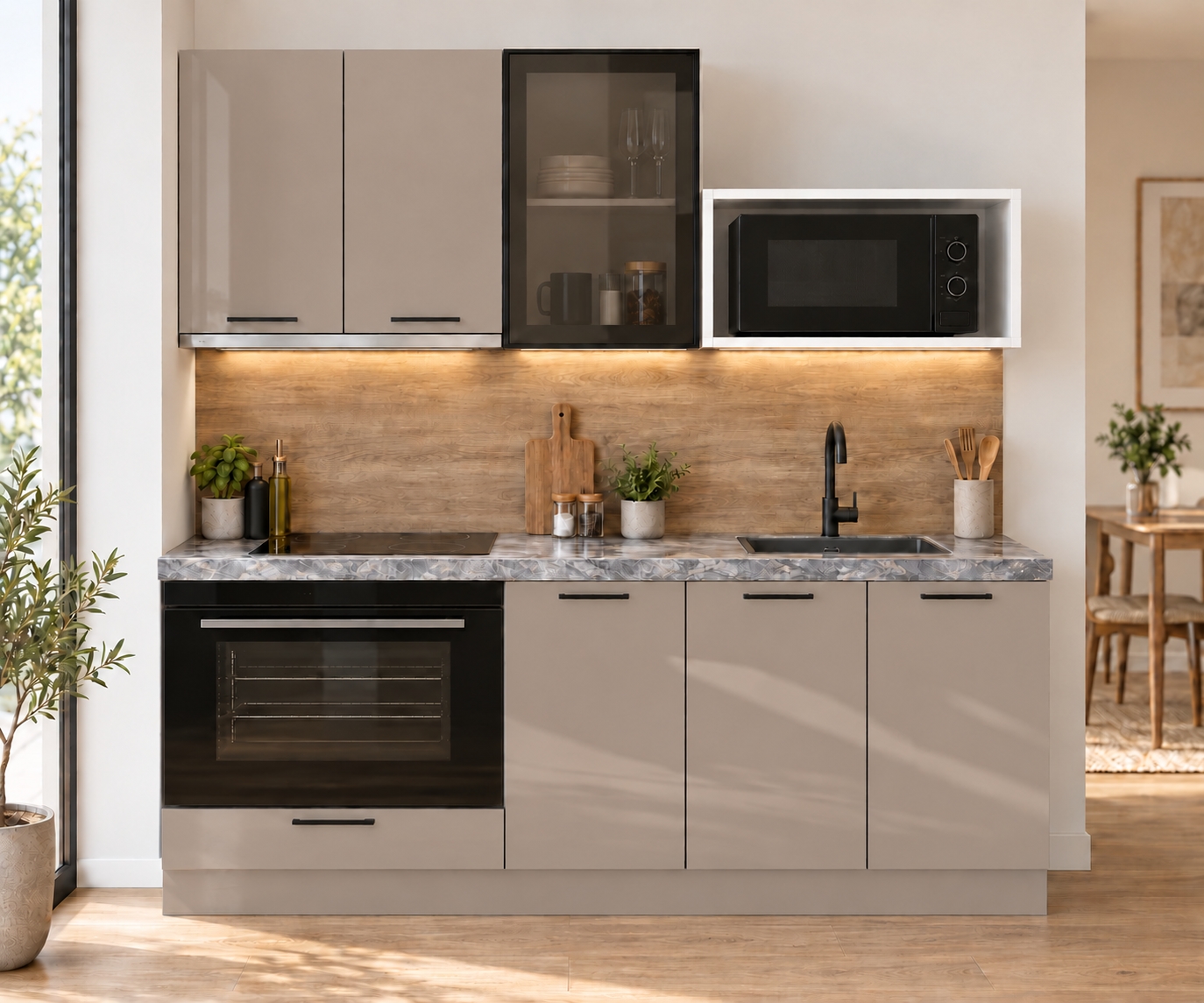 glosmax-160a-vizon.jpg Кухненски комплект Глосмакс 160А - Image 1